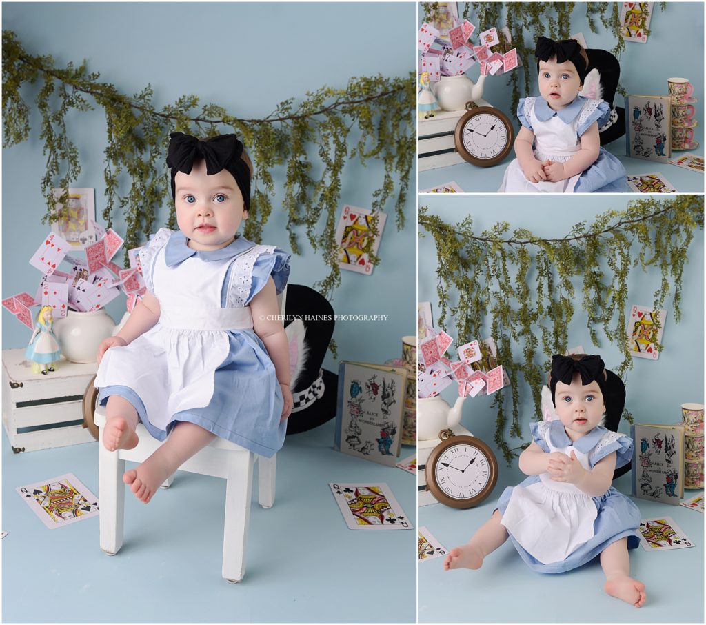 alice in wonderland themed 1 year session