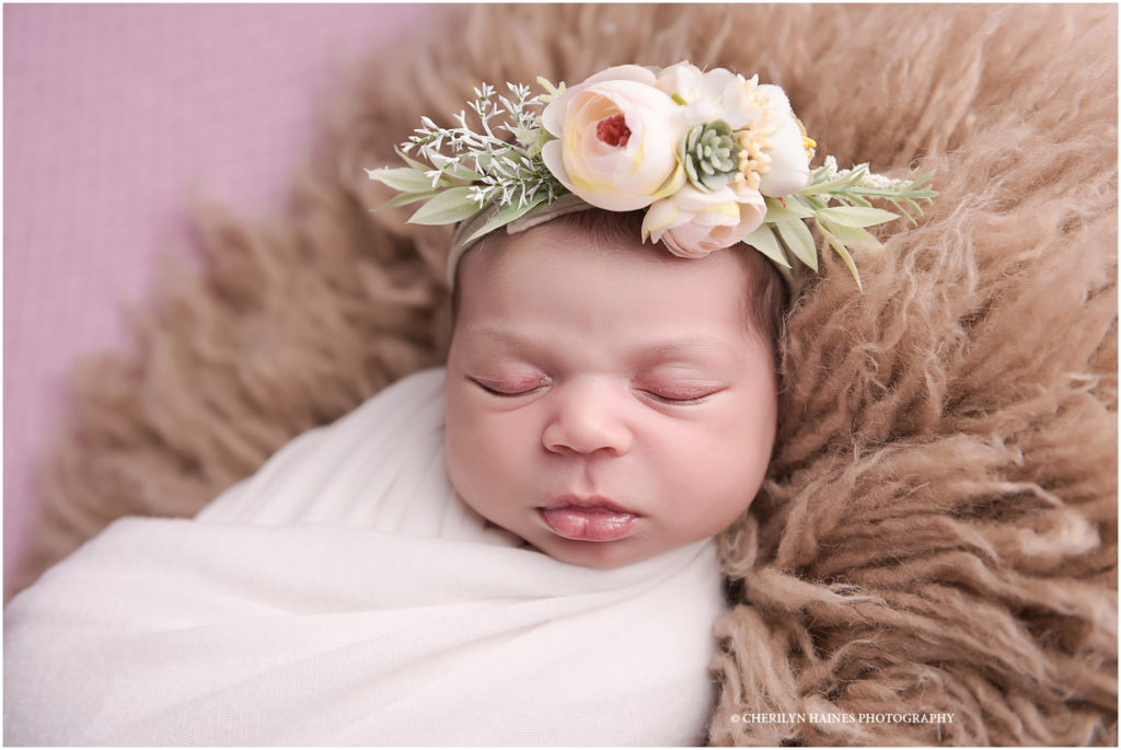 best newborn photographers in baton rouge, louisiana; 14 day old baby girl photographed by cherilyn haines photography