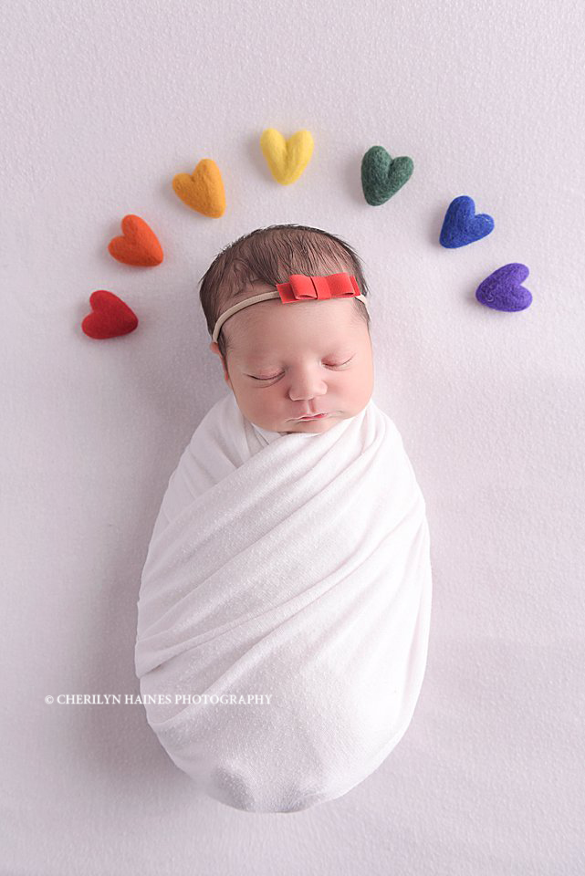 9 day old rainbow baby photographed by cherilyn Haines photography in baton rouge, louisiana