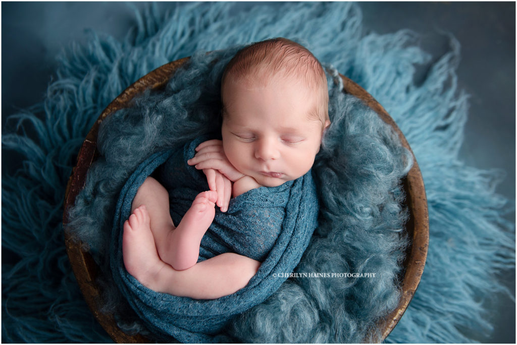 2 week old newborn baby boy photographed by cherilyn haines photography