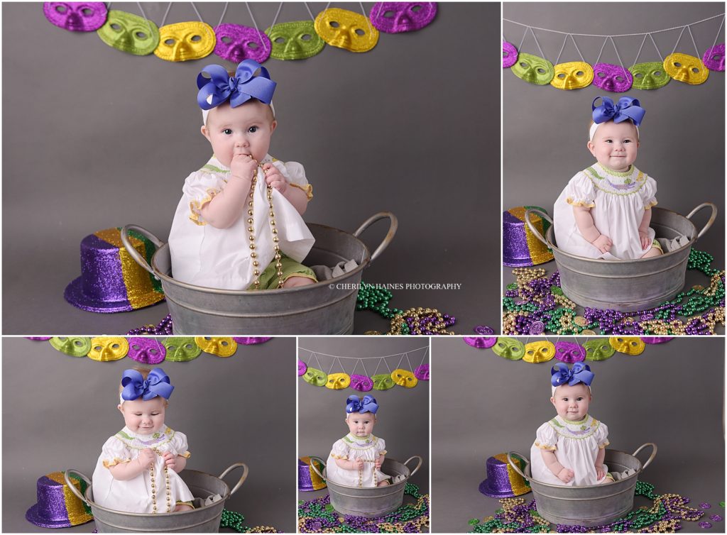 mardi gras themed 6 month session in baton rouge, louisiana