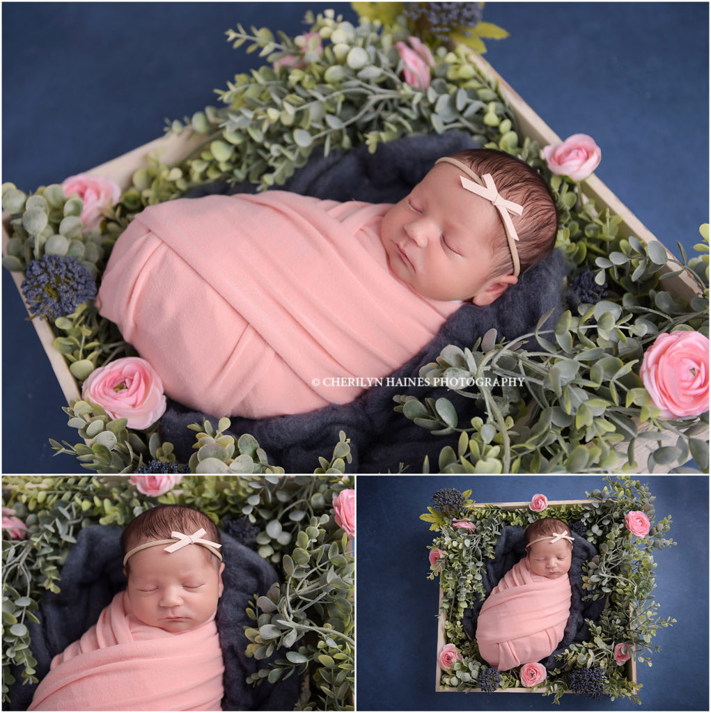 9 day old baby girl photographed in baton rouge, louisiana