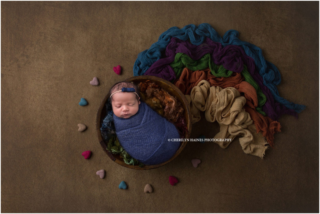 rainbow baby newborn portrait session