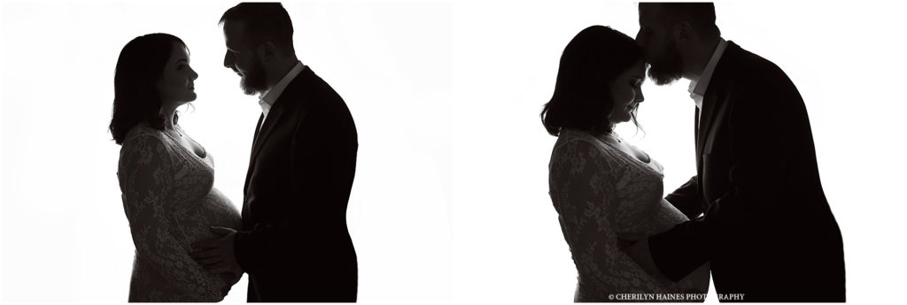maternity session with cherilyn haines photography; silhouette shots 