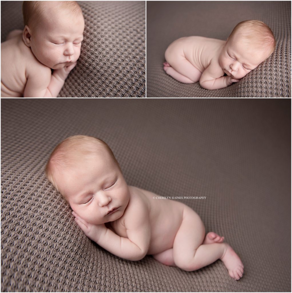 newborn session in louisiana with 1 month old baby boy
