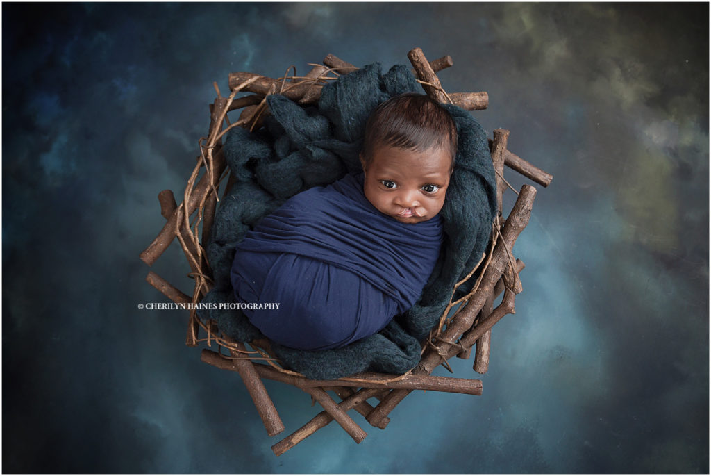 newborn session in baton rouge, la with cherilyn haines photography; newborn baby boy with cleft lip and cleft palate